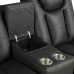 Luna Microfiber Power Reclining Loveseat Black Luna Microfiber Power Reclining Loveseat Black